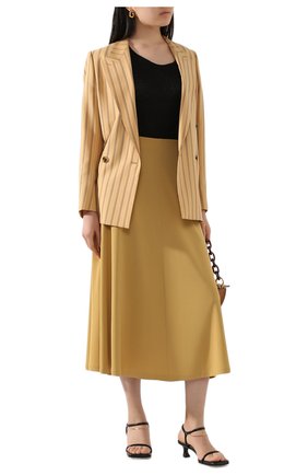 Женская льняная футболка ACNE STUDIOS черного цвета по цене 12300 руб., арт. AL0113/W | Фото 2 Женская льняная футболка ACNE STUDIOS черного цвета, арт. AL0113/W | Фото 2