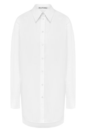 Женская хлопковая рубашка ACNE STUDIOS белого цвета по цене 24100 руб., арт. AC0219/W | Фото 1 Женская хлопковая рубашка ACNE STUDIOS белого цвета, арт. AC0219/W | Фото 1