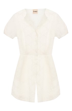 Женский льняной комбинезон NUDE белого цвета по цене 35600 руб., арт. 1103729/JUMPSUIT | Фото 1 Женский льняной комбинезон NUDE белого цвета, арт. 1103729/JUMPSUIT | Фото 1