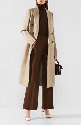 Женские шерстяные брюки VICTORIA BECKHAM коричневого цвета по цене 69950 руб., арт. 1220WTR001258B | Фото 2 Женские шерстяные брюки VICTORIA BECKHAM коричневого цвета, арт. 1220WTR001258B | Фото 2
