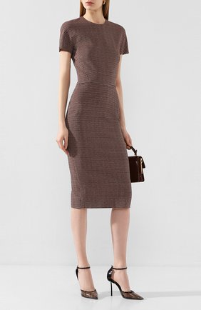 Женское платье из смеси вискозы и шерсти VICTORIA BECKHAM черного цвета по цене 122500 руб., арт. 1220WDR001356B | Фото 2 Женское платье из смеси вискозы и шерсти VICTORIA BECKHAM черного цвета, арт. 1220WDR001356B | Фото 2