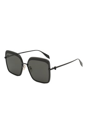 Женские солнцезащитные очки ALEXANDER MCQUEEN черного цвета по цене 32250 руб., арт. AM0222SK-001 | Фото 1 Женские солнцезащитные очки ALEXANDER MCQUEEN черного цвета, арт. AM0222SK-001 | Фото 1