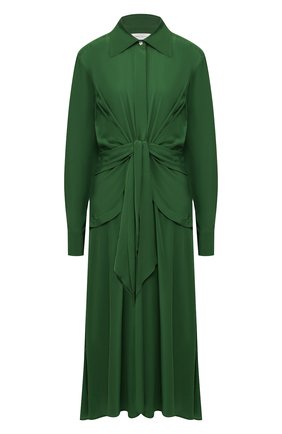 Женское шелковое платье VICTORIA BECKHAM зеленого цвета по цене 104500 руб., арт. 1120WDR000582A | Фото 1 Женское шелковое платье VICTORIA BECKHAM зеленого цвета, арт. 1120WDR000582A | Фото 1