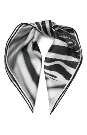 Женский шелковый платок BURBERRY серого цвета, арт. 8029004 | Фото 1 (Материал: Текстиль, Шелк)