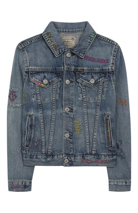 Детская джинсовая куртка POLO RALPH LAUREN голубого цвета по цене 14950 руб., арт. 313783770 | Фото 1 Детская джинсовая куртка POLO RALPH LAUREN голубого цвета, арт. 313783770 | Фото 1