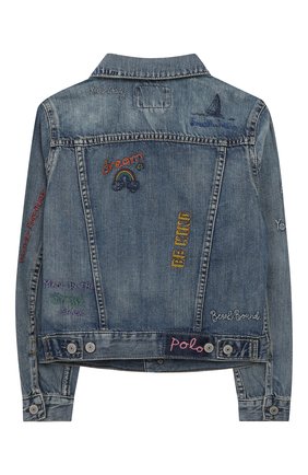 Детская джинсовая куртка POLO RALPH LAUREN голубого цвета по цене 14950 руб., арт. 313783770 | Фото 2 Детская джинсовая куртка POLO RALPH LAUREN голубого цвета, арт. 313783770 | Фото 2