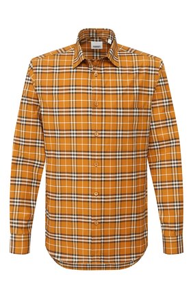 Мужская хлопковая рубашка BURBERRY бежевого цвета по цене 24900 руб., арт. 8025844 | Фото 1 Мужская хлопковая рубашка BURBERRY бежевого цвета, арт. 8025844 | Фото 1