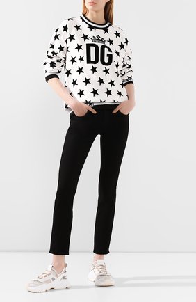 Женский хлопковый свитшот DOLCE & GABBANA белого цвета по цене 52350 руб., арт. F9G38Z/G7TRJ | Фото 2 Женский хлопковый свитшот DOLCE & GABBANA белого цвета, арт. F9G38Z/G7TRJ | Фото 2