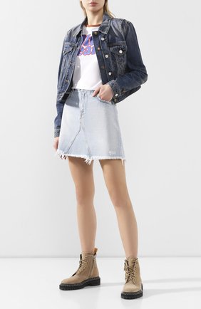 Женская хлопковая футболка DSQUARED2 белого цвета по цене 15600 руб., арт. S72GD0218/S23009 | Фото 2 Женская хлопковая футболка DSQUARED2 белого цвета, арт. S72GD0218/S23009 | Фото 2