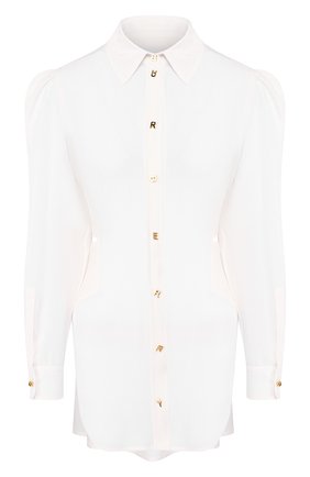 Женская шелковая блузка BURBERRY белого цвета по цене 148000 руб., арт. 4564180 | Фото 1 Женская шелковая блузка BURBERRY белого цвета, арт. 4564180 | Фото 1