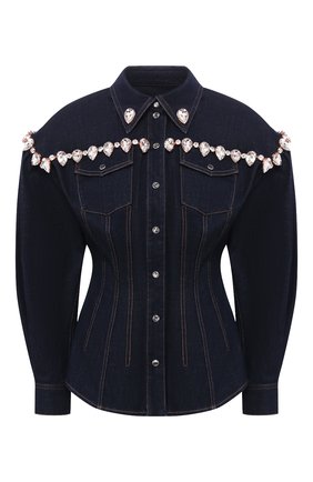 Женская джинсовая рубашка DOLCE & GABBANA темно-синего цвета по цене 154000 руб., арт. F5L87Z/G899X | Фото 1 Женская джинсовая рубашка DOLCE & GABBANA темно-синего цвета, арт. F5L87Z/G899X | Фото 1