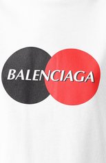 Женская хлопковая футболка BALENCIAGA белого цвета, арт. 620941/TIV79 | Фото 5 (Рукава: Короткие; Принт: С принтом; Длина (для топов): Удлиненные; Материал внешний: Хлопок; Стили: Спорт-шик; Женское Кросс-КТ: Футболка-одежда)