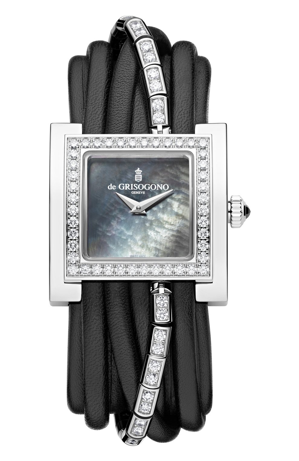 Женские часы white gold diamonds DE GRISOGONO перламутрового цвета, арт. ALLEGRA S06/1B | Фото 1