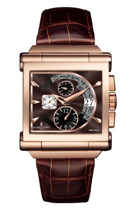 Мужские часы rose gold chrono DE GRISOGONO бесцветного цвета, арт. GRANDE CHRONO N03 | Фото 1 (Материал корпуса: Розовое золото; Цвет циферблата: Другое; Механизм: Автомат)