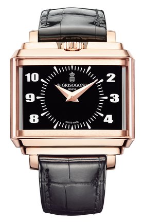 Мужские часы panoramic rose gold black DE GRISOGONO черного цвета по цене 2360000 руб., арт. NEW RETRO N02 | Фото 1 Мужские часы panoramic rose gold black DE GRISOGONO черного цвета, арт. NEW RETRO N02 | Фото 1