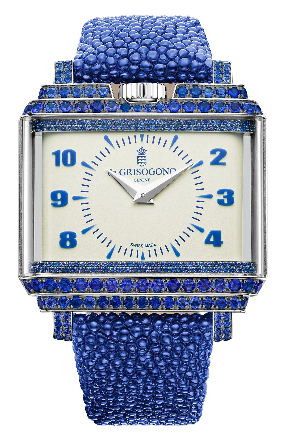 Женские часы white gold sapphires DE GRISOGONO белого цвета, арт. NEW RETRO W S02 | Фото 1