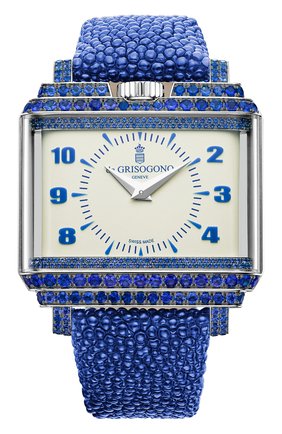 Женские часы white gold sapphires DE GRISOGONO белого цвета по цене 4576000 руб., арт. NEW RETRO W S02 | Фото 1 Женские часы white gold sapphires DE GRISOGONO белого цвета, арт. NEW RETRO W S02 | Фото 1
