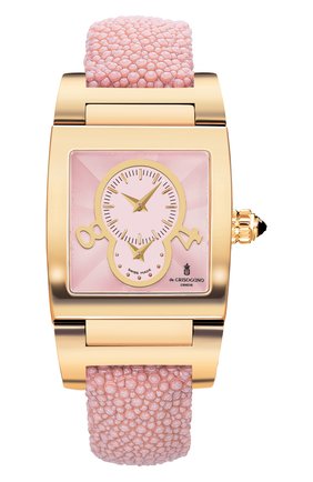 Женские часы dual time yellow gold DE GRISOGONO розового цвета по цене 2632000 руб., арт. TINO N03/A AT | Фото 1 Женские часы dual time yellow gold DE GRISOGONO розового цвета, арт. TINO N03/A AT | Фото 1