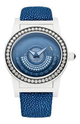 Женские часы white blue DE GRISOGONO бесцветного цвета, арт. TONDO BY NIGHT S01 GB | Фото 1 (Материал корпуса: Другое; Цвет циферблата: Чёрный; Механизм: Автомат)
