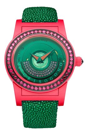 Женские часы red green DE GRISOGONO черного цвета по цене 1032000 руб., арт. TONDO BY NIGHT S08 GV | Фото 1 Женские часы red green DE GRISOGONO черного цвета, арт. TONDO BY NIGHT S08 GV | Фото 1