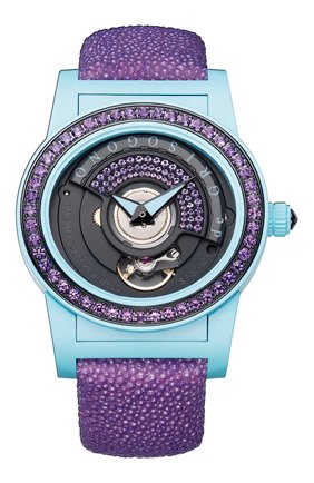 Женские часы turquoise purple DE GRISOGONO бесцветного цвета, арт. TONDO BY NIGHT S10 | Фото 1 (Материал корпуса: Другое; Цвет циферблата: Другое; Механизм: Автомат)