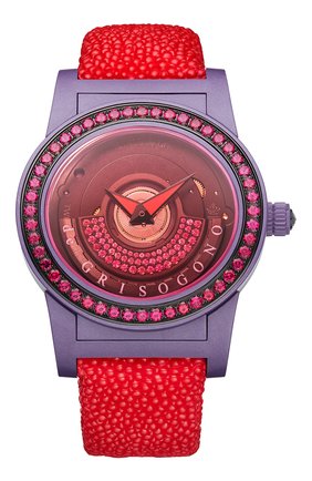 Женские часы purple red DE GRISOGONO бесцветного цвета, арт. TONDO BY NIGHT S11 GR | Фото 1 (Материал корпуса: Другое; Цвет циферблата: Другое; Механизм: Автомат)