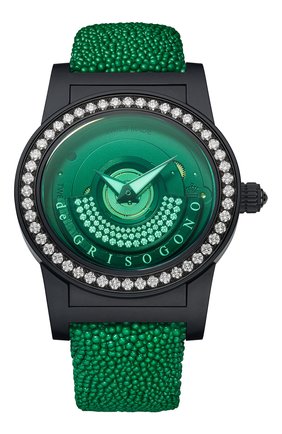 Женские часы black green DE GRISOGONO бесцветного цвета, арт. TONDO BY NIGHT S15 GV | Фото 1 (Материал корпуса: Другое; Цвет циферблата: Другое; Механизм: Автомат)