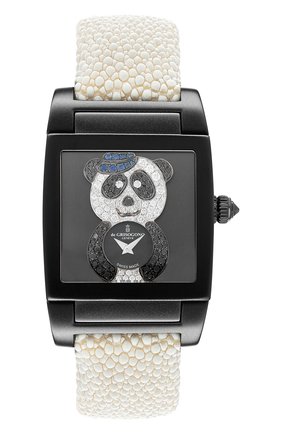 Женские часы uno crazymals panda DE GRISOGONO черного цвета по цене 1720000 руб., арт. UNO CRAZYMALS N02 | Фото 1 Женские часы uno crazymals panda DE GRISOGONO черного цвета, арт. UNO CRAZYMALS N02 | Фото 1