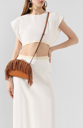 Женская сумка heel LOEWE коричневого цвета по цене 125000 руб., арт. 126.54AC06 | Фото 2 Женская сумка heel LOEWE коричневого цвета, арт. 126.54AC06 | Фото 2