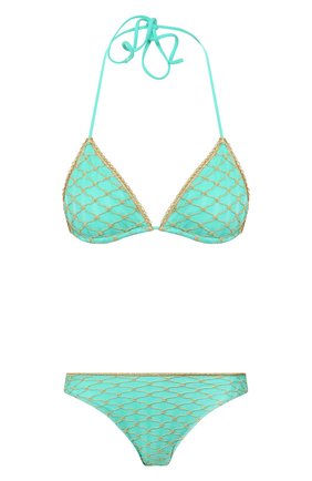 Женский раздельный купальник MISSONI бирюзового цвета по цене 36450 руб., арт. MMP00085/BK00HD | Фото 1 Женский раздельный купальник MISSONI бирюзового цвета, арт. MMP00085/BK00HD | Фото 1