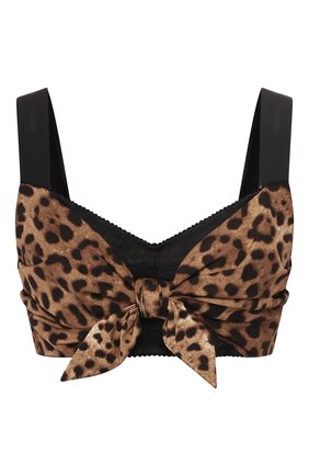 Женская топ-бюстье DOLCE & GABBANA леопардового цвета по цене 52350 руб., арт. F74N0T/GDV18 | Фото 1 Женская топ-бюстье DOLCE & GABBANA леопардового цвета, арт. F74N0T/GDV18 | Фото 1