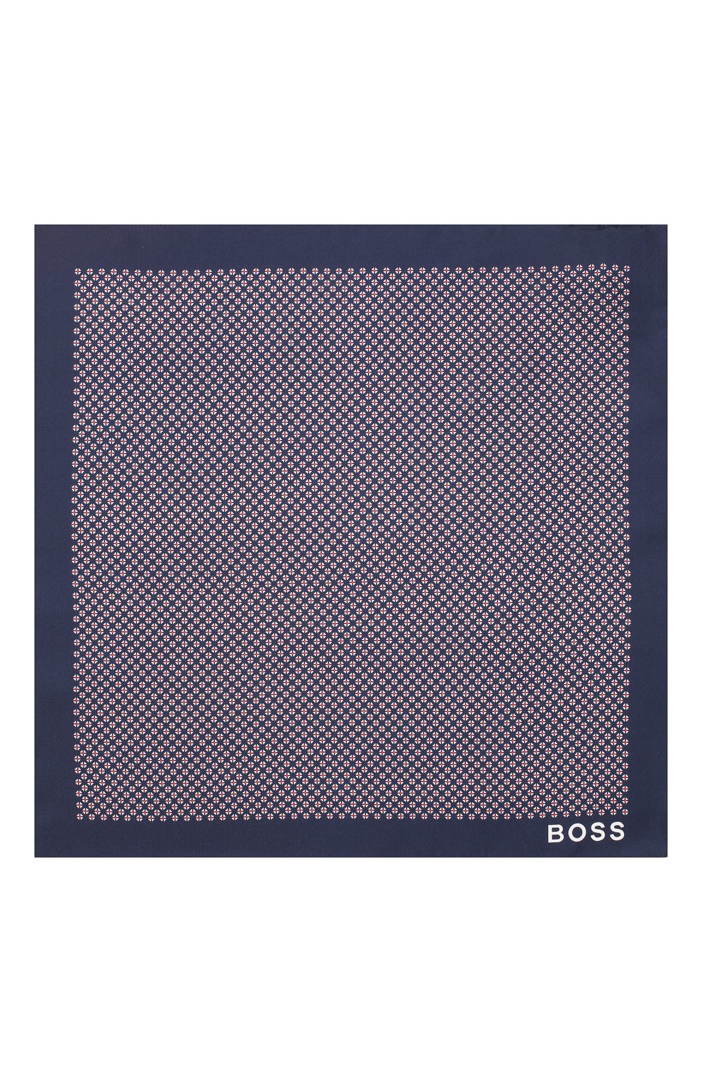 Мужской шелковый платок BOSS темно-синего цвета по цене 2800 руб., арт. 50434750 | Фото 3 Мужской шелковый платок BOSS темно-синего цвета, арт. 50434750 | Фото 3