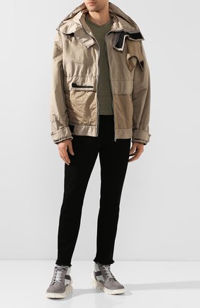 Мужские комбинированные кроссовки STONE ISLAND светло-серого цвета по цене 36750 руб., арт. 7215S0796 | Фото 2 Мужские комбинированные кроссовки STONE ISLAND светло-серого цвета, арт. 7215S0796 | Фото 2