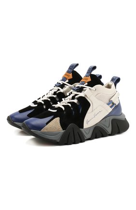 Мужские комбинированные кроссовки squalo hiker VERSACE разноцветного цвета по цене 85850 руб., арт. DSU7886/DCRVIMG | Фото 1 Мужские комбинированные кроссовки squalo hiker VERSACE разноцветного цвета, арт. DSU7886/DCRVIMG | Фото 1