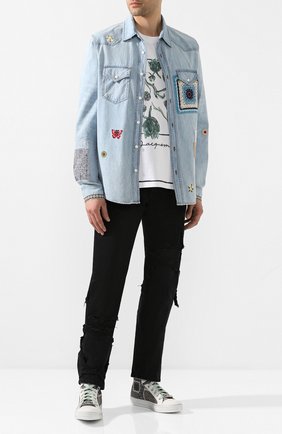 Мужские текстильные кеды AMIRI черного цвета по цене 55600 руб., арт. Y0F22498CC | Фото 2 Мужские текстильные кеды AMIRI черного цвета, арт. Y0F22498CC | Фото 2