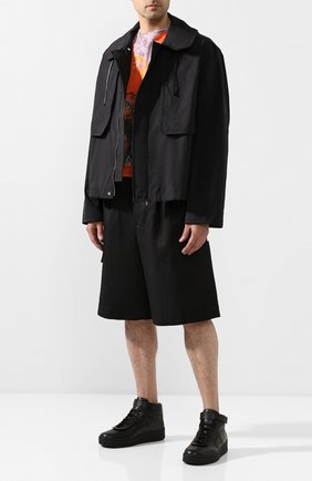 Мужские кожаные кеды JIL SANDER черного цвета по цене 43200 руб., арт. JI34531A-11561 | Фото 2 Мужские кожаные кеды JIL SANDER черного цвета, арт. JI34531A-11561 | Фото 2