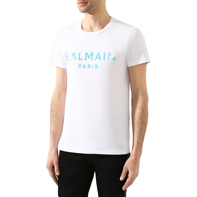 фото Хлопковая футболка balmain