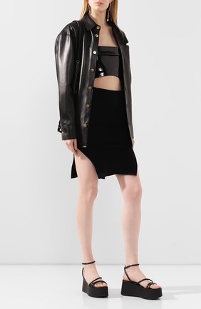 Женская кожаный топ ANN DEMEULEMEESTER черного цвета по цене 54050 руб., арт. 2001-1831-286-099 | Фото 2 Женская кожаный топ ANN DEMEULEMEESTER черного цвета, арт. 2001-1831-286-099 | Фото 2