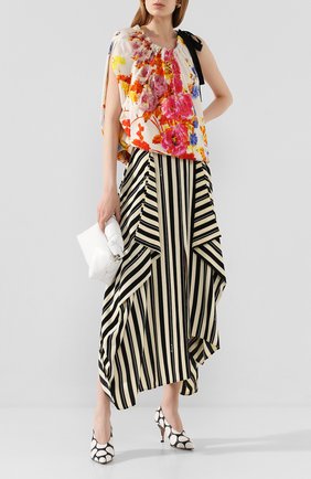 Женский хлопковый топ DRIES VAN NOTEN разноцветного цвета по цене 52050 руб., арт. 201-10793-9054 | Фото 2 Женский хлопковый топ DRIES VAN NOTEN разноцветного цвета, арт. 201-10793-9054 | Фото 2 (Рукава: Короткие; Длина (для топов): Стандартные; Материал внешний: Хлопок; Стили: Романтичный; Кросс-КТ: с рукавом)
