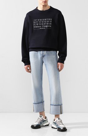 Мужской хлопковый свитшот MAISON MARGIELA темно-синего цвета по цене 47900 руб., арт. S30GU0116/S25451 | Фото 2 Мужской хлопковый свитшот MAISON MARGIELA темно-синего цвета, арт. S30GU0116/S25451 | Фото 2
