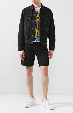 Мужские джинсовые шорты ACNE STUDIOS черного цвета по цене 15750 руб., арт. BE0032 | Фото 2 Мужские джинсовые шорты ACNE STUDIOS черного цвета, арт. BE0032 | Фото 2