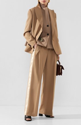 Женские шерстяные брюки SACAI бежевого цвета по цене 49950 руб., арт. 20-04824 | Фото 2 Женские шерстяные брюки SACAI бежевого цвета, арт. 20-04824 | Фото 2