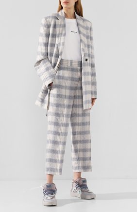 Женская хлопковая футболка ACNE STUDIOS белого цвета по цене 14800 руб., арт. AL0135/W | Фото 2 Женская хлопковая футболка ACNE STUDIOS белого цвета, арт. AL0135/W | Фото 2