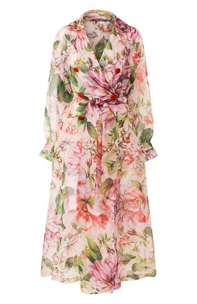 Женский шелковый плащ DOLCE & GABBANA розового цвета по цене 207000 руб., арт. F0Z64T/IS1AD | Фото 1 Женский шелковый плащ DOLCE & GABBANA розового цвета, арт. F0Z64T/IS1AD | Фото 1