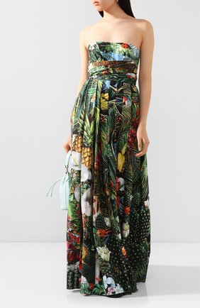 Женское хлопковое платье DOLCE & GABBANA зеленого цвета по цене 198000 руб., арт. F6I8DT/GDV52 | Фото 2 Женское хлопковое платье DOLCE & GABBANA зеленого цвета, арт. F6I8DT/GDV52 | Фото 2