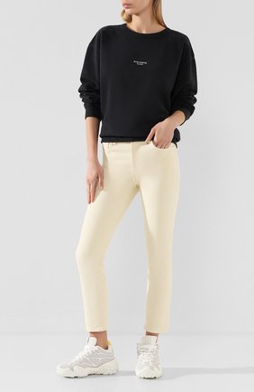 Женская хлопковый свитшот ACNE STUDIOS черного цвета по цене 25550 руб., арт. AI0045/W | Фото 2 Женская хлопковый свитшот ACNE STUDIOS черного цвета, арт. AI0045/W | Фото 2