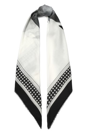 Женская шаль из смеси хлопка и шелка BURBERRY белого цвета по цене 23100 руб., арт. 8029392 | Фото 1 Женская шаль из смеси хлопка и шелка BURBERRY белого цвета, арт. 8029392 | Фото 1