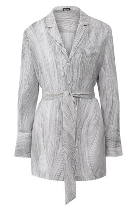 Женская шелковая рубашка KITON черно-белого цвета по цене 106000 руб., арт. D49348K09S84 | Фото 1 Женская шелковая рубашка KITON черно-белого цвета, арт. D49348K09S84 | Фото 1 (Рукава: Длинные; Материал внешний: Шелк; Женское Кросс-КТ: Рубашка-одежда; Принт: С принтом; Длина (для топов): Удлиненные; Региональные ограничения белый список (Axapta Mercury): RU)