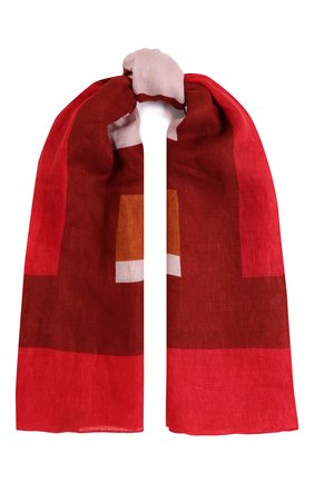 Женское льняное парео LORO PIANA красного цвета по цене 54400 руб., арт. FAL1444 | Фото 1 Женское льняное парео LORO PIANA красного цвета, арт. FAL1444 | Фото 1
