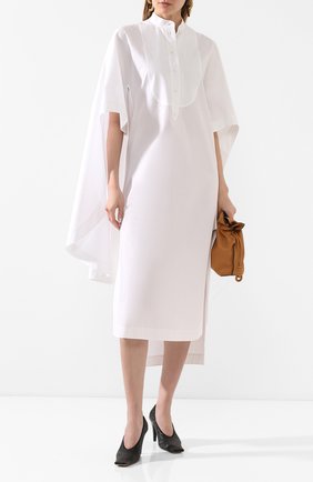 Женское хлопковое платье LANVIN белого цвета по цене 123000 руб., арт. RW-DR352U-4408-E20 | Фото 2 Женское хлопковое платье LANVIN белого цвета, арт. RW-DR352U-4408-E20 | Фото 2